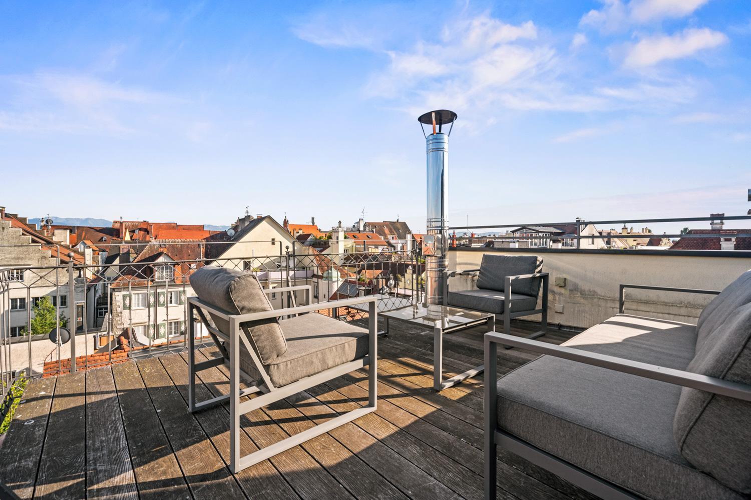 Ferienwohnung Insel-Loft - Maisonette Auf Der Insel, Exklusiv Mit Dachterrasse Lindau  Exterior photo